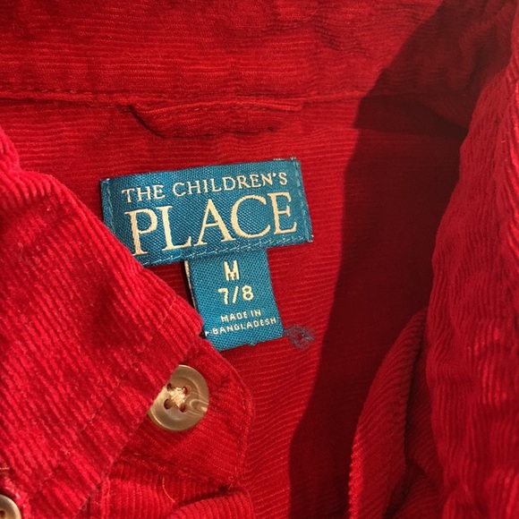 The Children’s Place Red Corduroy Button-Up - Picture 4 of 5